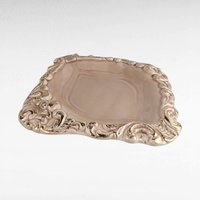 Vintage Pink Floraline Ceramic Ashtray - Florence Ceramics - Ornate Gold Trim - Mid-Century Modern Decor