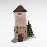Vintage Dept 56 Silo & Hayshed - Heritage Village Collection #5950-1 - Porcelain Christmas Village - Winter Scene
