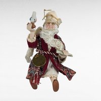 Vintage 1984 Kurt Adler Scrooge Christmas Ornament - 8" A Christmas Carol - Victorian Santa - Large Hanging Ornament