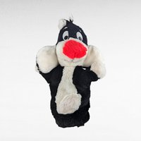 Vintage 1971 Warner Bros. Tweety and Sylvester Hand Puppets, Looney Tunes, Cartoon Puppets, Collectible Toys