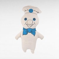 Vintage Pillsbury Doughboy Poppin' Fresh Plush, 13.5 Inch Stuffed Toy, Collectible Advertising Character