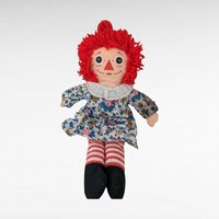 Pair of Vintage Raggedy Ann Dolls, 12" Classic Rag Dolls, Collectible Toys, Red Yarn Hair