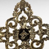Vintage Brass Wall Sconces, Pair of Candle Holders, Ornate Italian Design, Wall Decor, Red Glass Votives