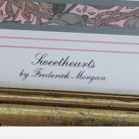 Vintage Frederick Morgan "Sweethearts" Print, Framed Romantic Couple Artwork, 29.5 x 23.25 Inches