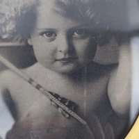 Vintage Cupid Awake Print | Framed Romantic Art | Cupid Decor | 6.5 Inches
