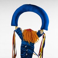 Vintage 1984 Dakin Plush Clown Rainbow Wall Hanging | Nursery Decor | Children's Room Decor | 80s Toy | Clown Collectible
