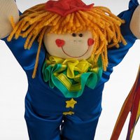 Vintage 1984 Dakin Plush Clown Rainbow Wall Hanging | Nursery Decor | Children's Room Decor | 80s Toy | Clown Collectible