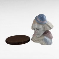 Vintage Sad Clown Figurine, Porcelain Clown Bust, Melancholy Clown Decor, Collectible Clown Statue, Unique Gift for Clown Enthusiasts