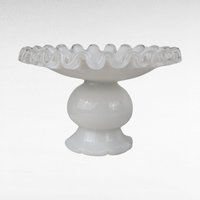 Vintage Fenton Silver Crest Candle Holders, Pair of Milk Glass Candle Holders, Taper Candle Holders, Wedding Decor, Romantic Gift