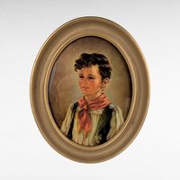 Vintage Ann Allaben Chico and Elena Prints, Framed Gypsy Boy and Girl Art, Wall Decor, Bohemian Decor, Children's Art