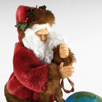 Vintage Gemmy Animated Santa with Globe | Musical Christmas Decor | "Peace on Earth" Santa | Holiday Display