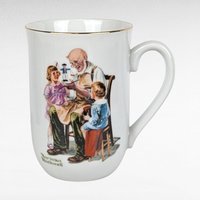 Vintage Norman Rockwell Mug and Bell Set, Seafarers Collection, Collectible Mugs, Kitchen Decor, Gift for Dad