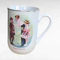 Vintage Norman Rockwell Mug and Bell Set, Seafarers Collection, Collectible Mugs, Kitchen Decor, Gift for Dad