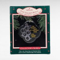 Vintage Hallmark 9 of the 12 Days of Christmas Ornament Lot - 90s Acrylic Keepsake Ornaments with Boxes