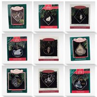 Vintage Hallmark 9 of the 12 Days of Christmas Ornament Lot - 90s Acrylic Keepsake Ornaments with Boxes