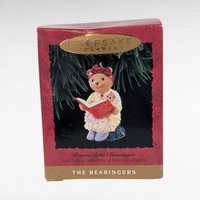 Vintage Hallmark The Bearingers Ornament Lot - 6 Piece Set with Boxes - Collectible Christmas Ornaments