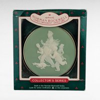 Vintage Hallmark Norman Rockwell Cameo Ornaments - 7 Piece Lot with Boxes - Collectible Christmas Decor