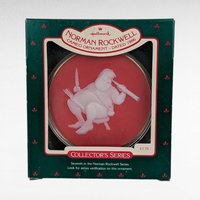 Vintage Hallmark Norman Rockwell Cameo Ornaments - 7 Piece Lot with Boxes - Collectible Christmas Decor