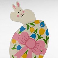Vintage Easter Decor Lot - Bunny Figurines, Ornaments, & Egg Trinket Box