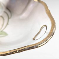 Vintage Suhl Germany Floral Celery Tray / Dresser Tray, 12" Oval Porcelain Serving Dish, Hand Painted Rose Design, Vanity Tray, Gift for Her