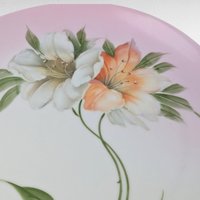 Vintage Z.S. & G. Bavaria Floral Plate, 11" Hand-Painted Porcelain Dresser Tray, Vanity Dish, Gift for Her, Home Decor