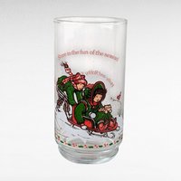 1982 Coca Cola Holly Hobbie Christmas Glasses, Vintage Set of 4 Collectible Holiday Drinkware, Gift for Nostalgia Lovers