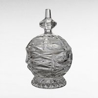 Vintage Crystal Glass Candy Dish with Lid, Clear Glass, Home Decor, Hostess Gift, Candy Jar, Trinket Dish