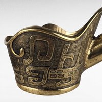 Vintage Chinese Brass Silk Iron | Antique Laundry Iron | Collectible Iron with Wooden Handle | Asian Decor