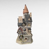 1991 David Winter Castle in the Air, Signed, Collectible Fantasy Cottage, Whimsical Decor, Unique Gift