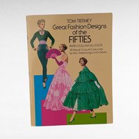 1985 Great Fashion Designs of the Fifties Paper Dolls, Tom Tierney, Complete Set, Vintage Paper Dolls, Gift for Collector