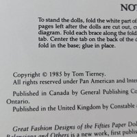 1985 Great Fashion Designs of the Fifties Paper Dolls, Tom Tierney, Complete Set, Vintage Paper Dolls, Gift for Collector