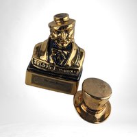 Vintage Old Mr. Boston Whiskey Decanter & 1969 Ezra Brooks Churchill Iron Curtain Speech Decanter, Empty, Collectible Barware, History Buff
