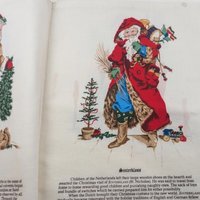 Vintage Father Christmas Legend of Santa Cloth Book, Handmade Holiday Decor, Christmas Story Book, Gift for Children