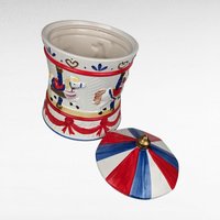 Vintage Carousel Musical Cookie Jar | Ceramic | Plays "It's a Small World"