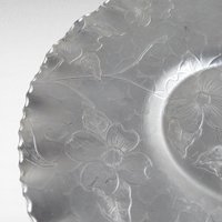 Vintage Aluminum Serving Tray & Plate Set, Hand Wrought Floral Design, Collectible Aluminumware, Gift for Vintage Lovers