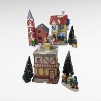 Vintage Dickens Collectibles Porcelain Lighted Houses Set, Christmas Village Display, Holiday Decor, Christmas Decoration