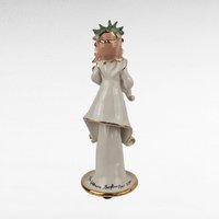 2001 Blue Sky Clayworks Heather Goldminc "Harmony" Candle Holder, Vintage Ceramic Figurine, Home Accent