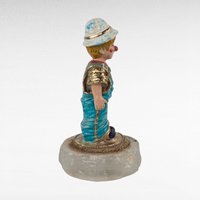 Vintage 2000 Ron Lee Rascal Clown Figurine, 4.5" Collectible Clown, Whimsical Decor, Gift for Clown Collectors