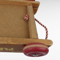 Vintage Playskool Colorol Wagon with Blocks | Wooden Pull Toy | Classic Toy | 1950s Toy | Educational Toy