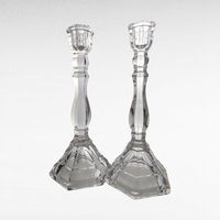 Vintage Tiffany & Co. Crystal Hampton Candlesticks | Pair of Crystal Candle Holders | Elegant Home Decor | Wedding Gift | Anniversary Gift