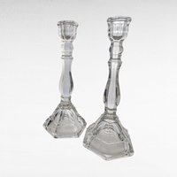 Vintage Tiffany & Co. Crystal Hampton Candlesticks | Pair of Crystal Candle Holders | Elegant Home Decor | Wedding Gift | Anniversary Gift