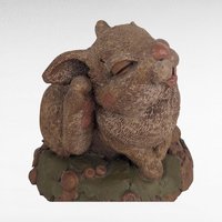 1995 Tim Wolfe "Twitch" Rabbit Figurine | Cairn Studios | Collectible Animal Figurine | Whimsical Rabbit Decor