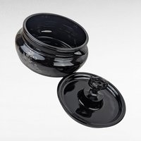 Vintage L.E. Smith Mt. Pleasant Black Glass Bean Pot with Lid | Black Amethyst Glassware |  Collectible Kitchenware | Serving Dish