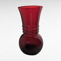 Vintage Anchor Hocking Ruby Red 6" Vase. 