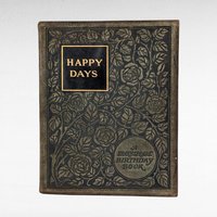 1904 Antique Shakespeare Birthday Book | "Happy Days" | Leather Bound | Illustrated
