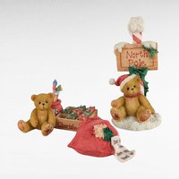 Vintage Cherished Teddies Figurines, Christmas Ornaments, Collectible Bears, 1990s-2000s, Gift for Collector, Nostalgic Decor