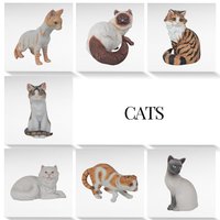 Vintage Porcelain Cat Figurines, Princeton Gallery & Avon, Collectible Ceramic Cats, Gift for Cat Lovers