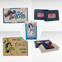 Vintage Game Lot: Battleship, Horse Shoes, Canasta Cards, Crazy Plane Game - Classic Games, Family Fun, Gift for Game Collector