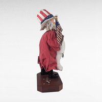 Vintage Kurt Adler Patriotic Santa Music Box, Americana Christmas Decor, Collectible Holiday Figurine, Gift for Collector