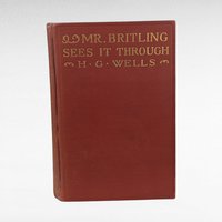 1916 Antique Wartime Novel, Mr. Britling Sees It Through, H.G. Wells, WWI Era Literature, Vintage Hardcover, The Macmillan Company